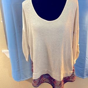 Cute flowy bobeau boho shirt size large